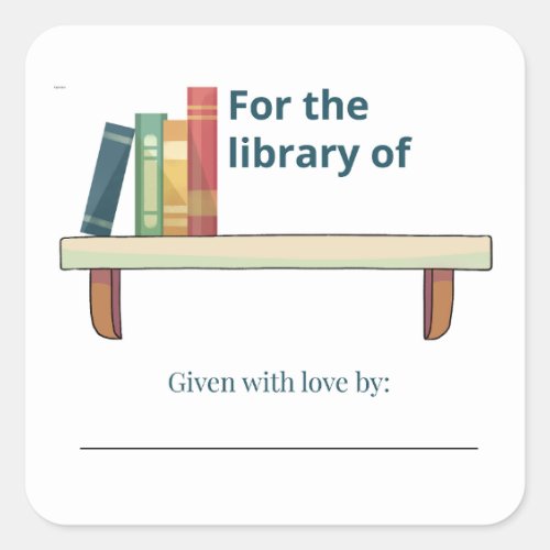 Personalized For the Library Of Name Label