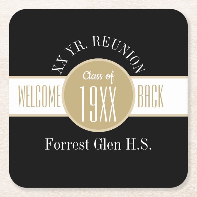 Personalized for you!! Class Reunion Paper Coaster (Front)