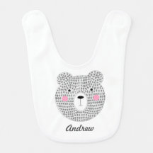 Personalized Forest Bear Bib