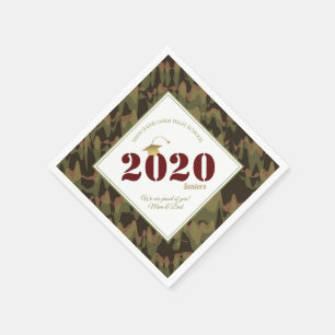 Personalized Forest Camouflage Electric Pattern Napkins
