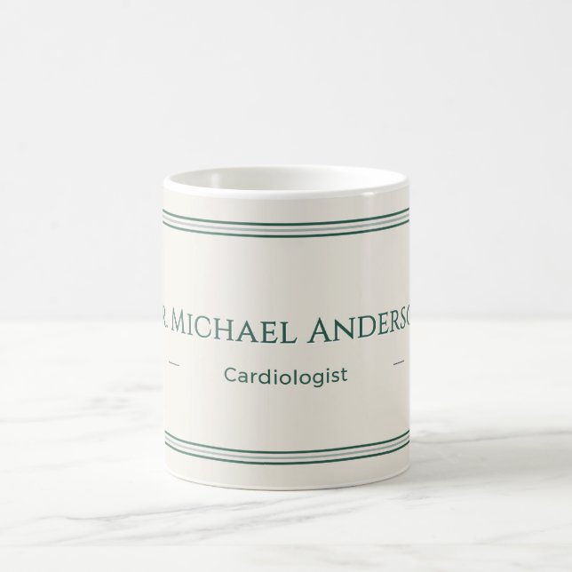 Personalized Forest Green Name Elegant Mug (Center)