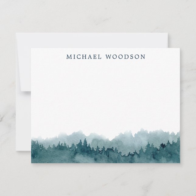 Personalized Forest  Note Card (Front)