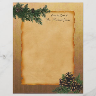 Personalized Forest Parchment Letterhead sheets