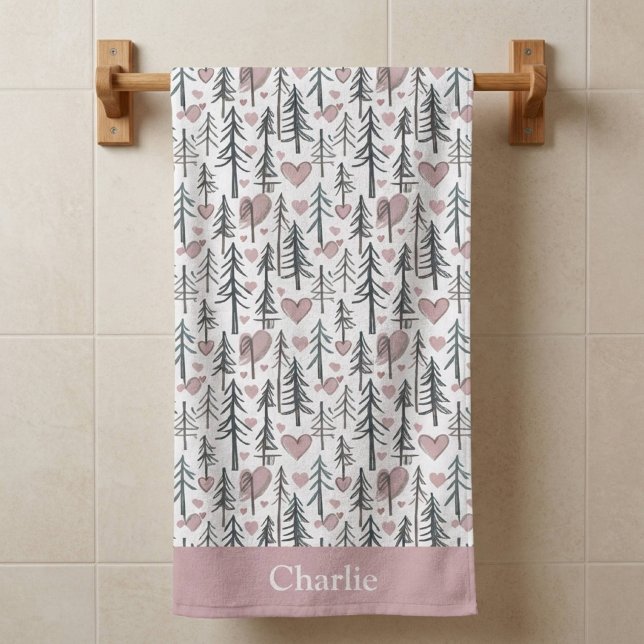 Personalized Forest Tree Kids Bath Towel (Creator Uploaded)