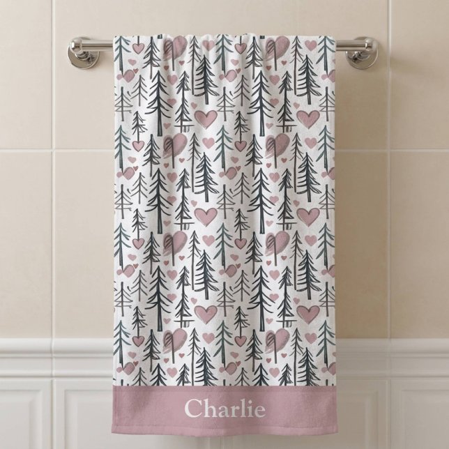 Personalized Forest Tree Kids Bath Towel (Creator Uploaded)