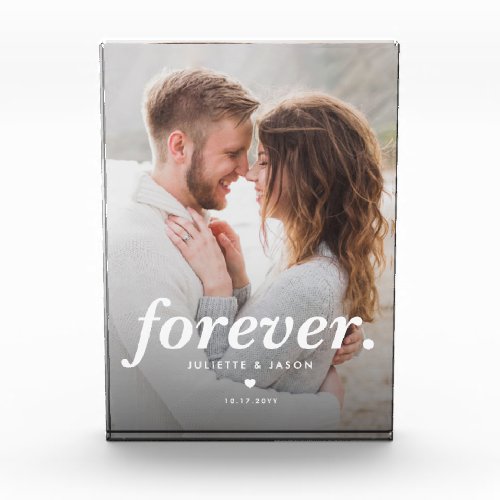 Personalized Forever Couple Keepsake Photo Block