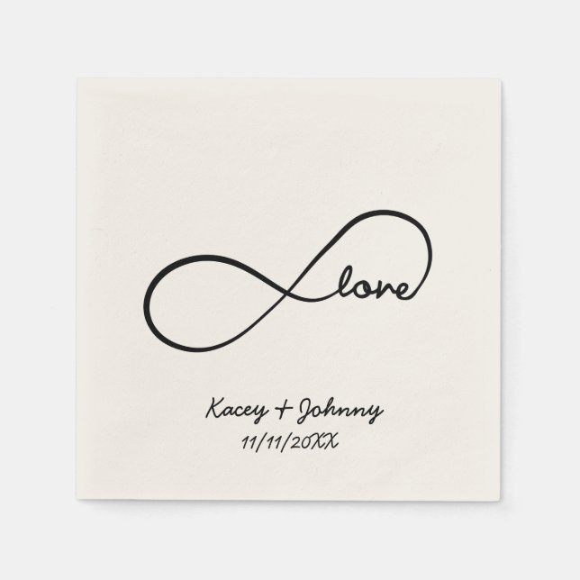 Personalized Forever Love Napkins (Front)
