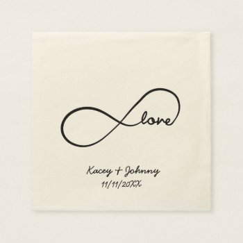 Personalized Forever Love Napkins by weddingsNthings at Zazzle