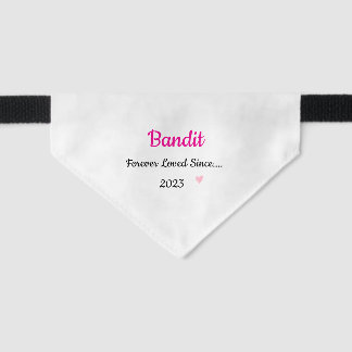 Personalized Forever Loved Pet Adoption Bandana Collar