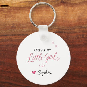 Personalized Forever My Little Girl Keychain