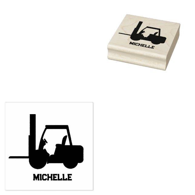 Personalized  Forklift   Rubber Stamp (Stamped)