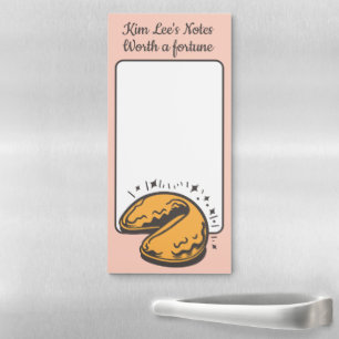 Personalized Fortune Cookie Custom Name Magnetic Notepad