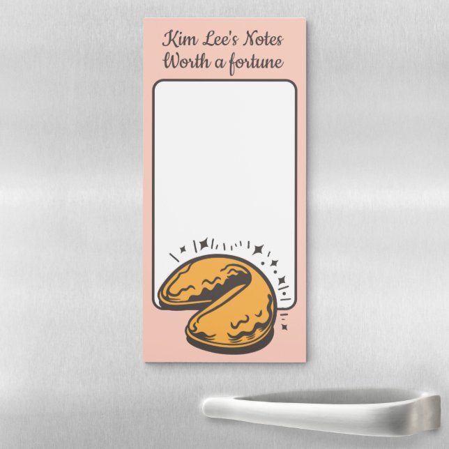 Personalized Fortune Cookie Custom Name Magnetic Notepad (In Situ)