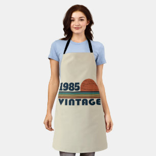 Personalized Forty vintage 40th birthday party Apron