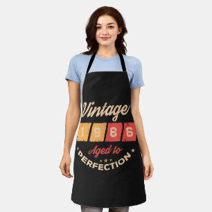 Personalized forty vintage 40th birthday party apron