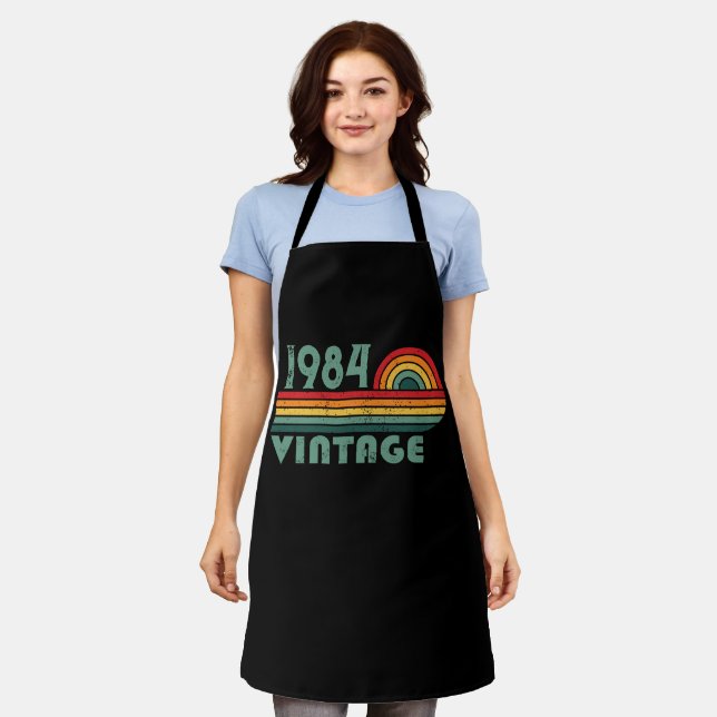 Personalized forty vintage 40th birthday party apron (Worn)
