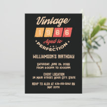Personalized forty vintage 40th birthday party