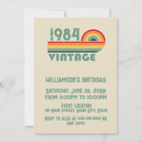 Personalized forty vintage 40th birthday party