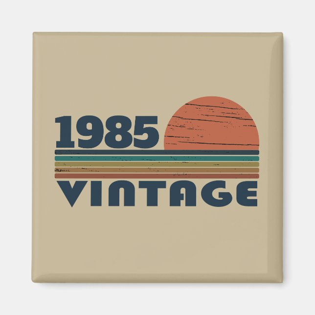 Personalized Forty vintage 40th birthday party Magnet (Front)