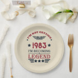 Personalized forty vintage 40th birthday party paper plates<br><div class="desc">Add some originality with this limited edition,  premium-quality,  elegant,  retro,  and vintage-looking birthday graphic design with stylish typography. This makes a great gift for men,  women,  husbands,  wives,  girlfriends,  and boyfriends who will love this unique piece of art. It's a fun and one-of-a-kind holiday gift for celebrating a birthday.</div>