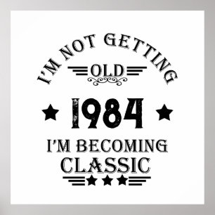 Personalized forty vintage 40th birthday party poster