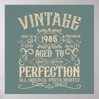Personalized forty vintage 40th birthday party