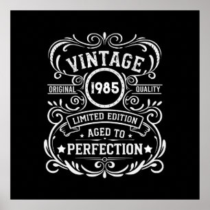 Personalized forty vintage 40th birthday party poster