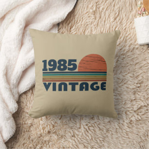 Personalized Forty vintage 40th birthday party Throw Pillow