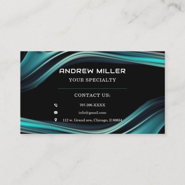 Personalized  Founder Business Card Template (Front)