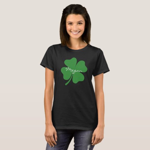 Personalized Four Leaf Clover  T_shirt