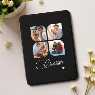 Personalized Four Photo Name Memory Collage Kindle Cover