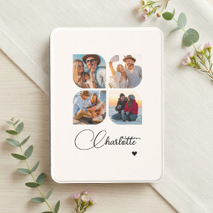 Personalized Four Photo Script Name Collage Kindle Cover