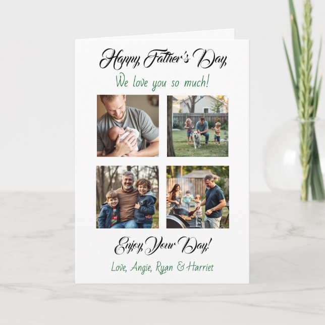 Personalized Four Photo Template Father's Day (Front)