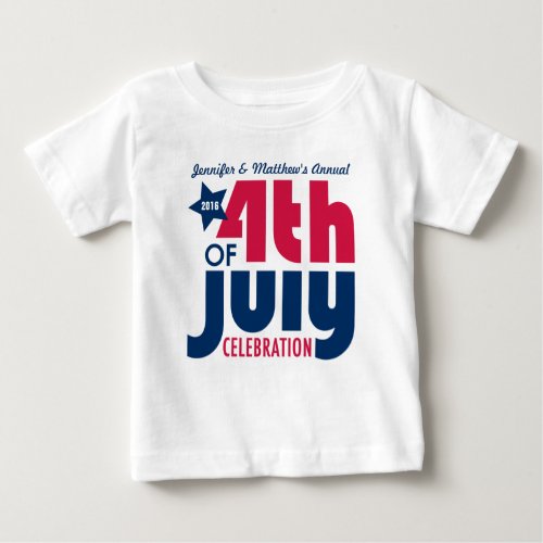 Personalized Fourth of July Celebration T_Shirt