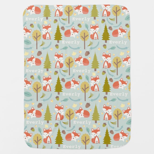 Personalized Fox Blanket (Front)