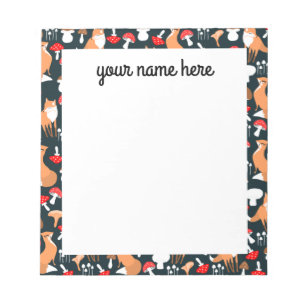Personalized Fox Notepad