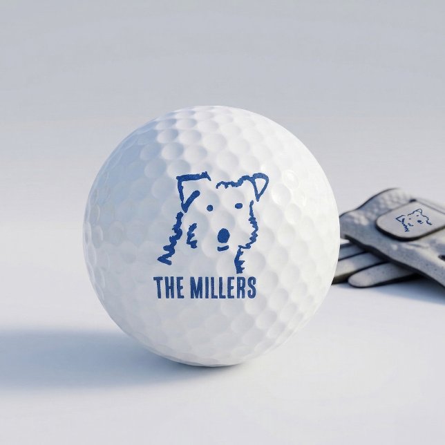 Personalized Fox Terrier Dog Golf Balls (Creator Uploaded)