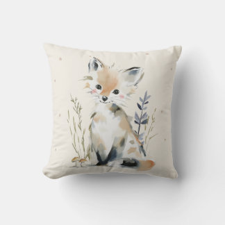 Personalized Fox Throw Pillow