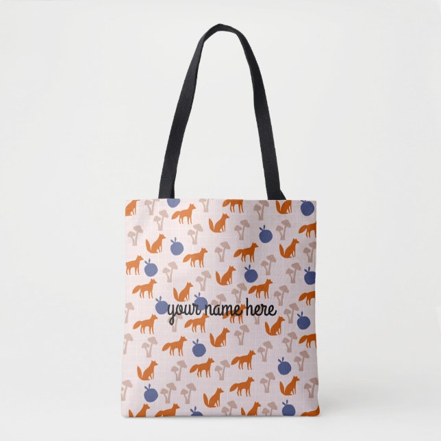 Personalized Fox Tote Bag (Front)