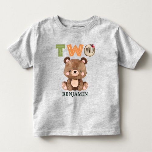 Personalized Fox Two Wild Woodland 2nd Birthday To Toddler T_shirt