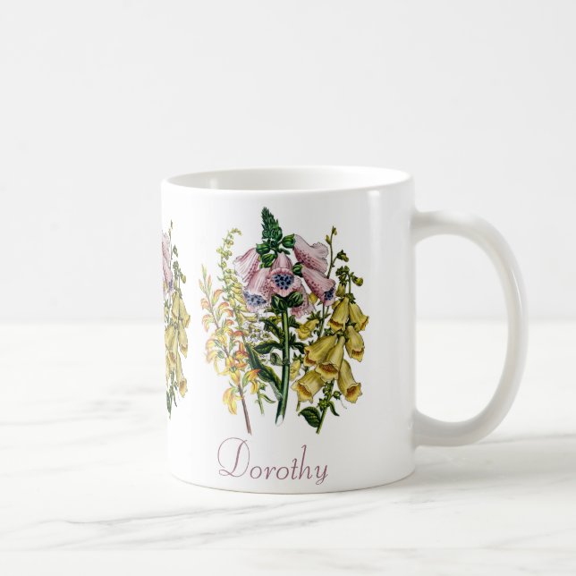 Personalized Foxgloves Coffee Mug (Right)