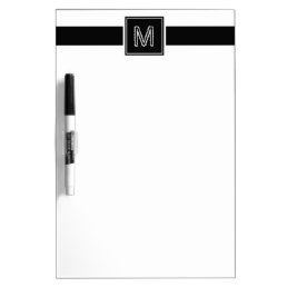 Personalized Framed Monogram On Simple Message Dry-Erase Board