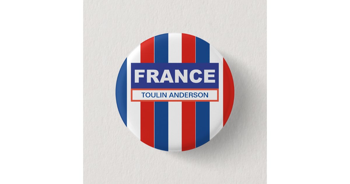 Personalized France Flag Button | Zazzle