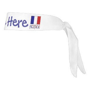 Personalized France Flag Heritage Tie Headband