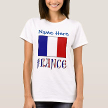 Personalized France Flag Heritage Women's