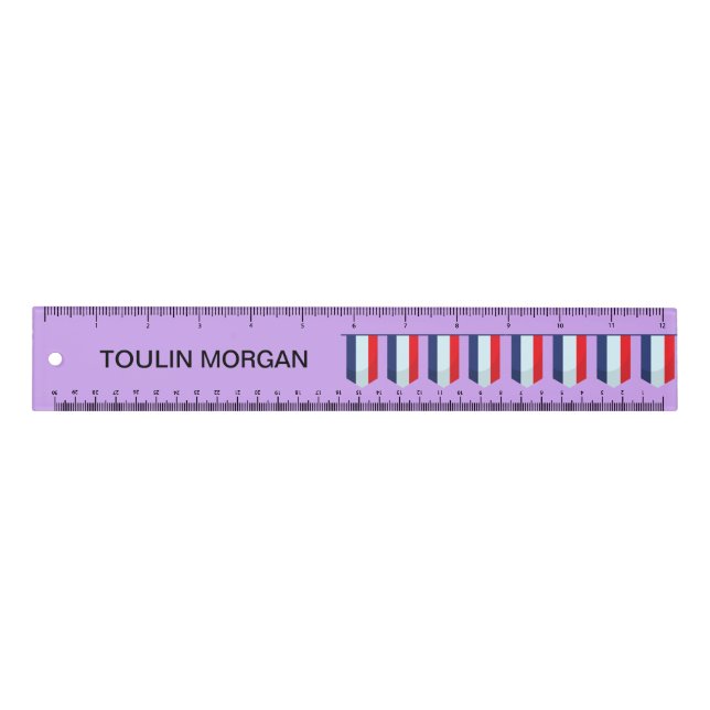 Personalized  France Flag Ruler (Front)