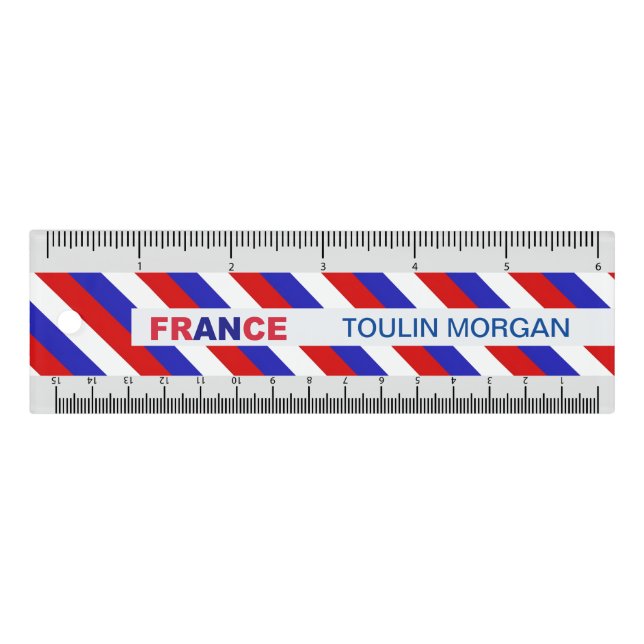 Personalized  France Flag Ruler (Front)