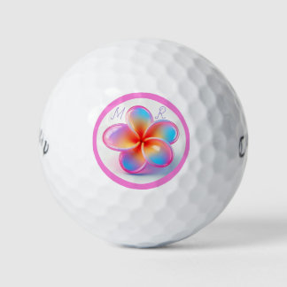 Personalized Frangipani Callaway Golf Balls