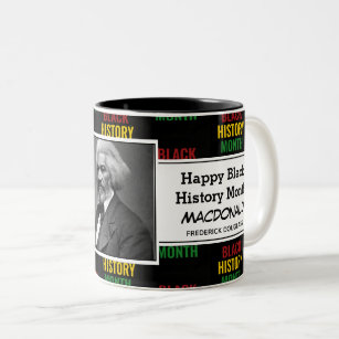 Personalized FREDERICK DOUGLASS Black History BHM Two-Tone Coffee Mug