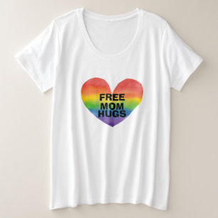 Personalized Free Mom Hugs  Template Plus Size T-Shirt
